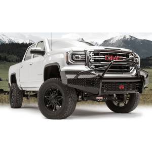 Fab Fours - Fab Fours GS16-K3962-1 Black Steel Front Bumper with Pre-Runner Guard for GMC Sierra 1500 2016-2018 - Image 4