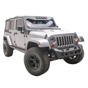 Fab Fours - Fab Fours JK07-B1951-1 Stubby Winch Front Bumper for Jeep Wrangler JK 2007-2018 - Image 2