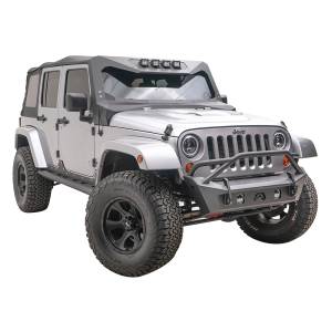 Fab Fours - Fab Fours JK07-B1952-1 Stubby Winch Front Bumper with Pre-Runner Guard for Jeep Wrangler JK 2007-2018 - Image 2