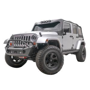Fab Fours - Fab Fours JK07-B1952-1 Stubby Winch Front Bumper with Pre-Runner Guard for Jeep Wrangler JK 2007-2018 - Image 3