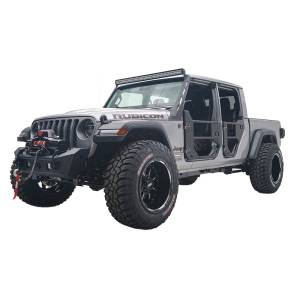 Fab Fours - Fab Fours JL18-B4751-1 Stubby Winch Front Bumper for Jeep Wrangler JL 2018-2024 and Jeep Gladiator 2021-2023 - Image 3