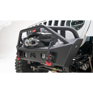 Fab Fours - Fab Fours JL18-B4752-1 Stubby Winch Front Bumper with Pre-Runner Guard for Jeep Wrangler JL 2018-2024 and Jeep Gladiator 2021-2023 - Image 3