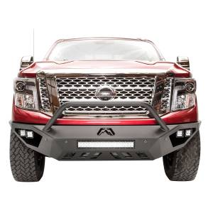 Shop Bumpers By Vehicle - Nissan Titan - Fab Fours - Fab Fours NT16-D3752-1 Vengeance Front Bumper with Pre-Runner Guard and Sensor Holes for Nissan Titan XD 2016-2021