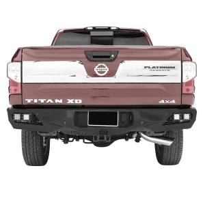 Shop Bumpers By Vehicle - Nissan Titan - Fab Fours - Fab Fours NT16-E3751-1 Vengeance Rear Bumper with Sensor Holes for Nissan Titan XD 2016-2021