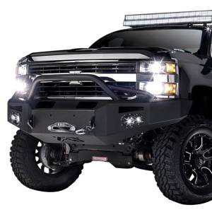 Fab Fours - Fab Fours CH05-A1352-1 Premium Winch Front Bumper with Pre-Runner Guard for Chevy Silverado 2500HD/3500 2003-2006 - Image 2