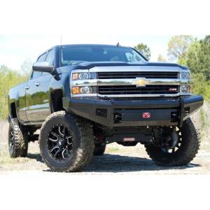 Fab Fours - Fab Fours CH05-S1361-1 Black Steel Front Bumper for Chevy Silverado 2500HD/3500 2003-2006 - Image 3