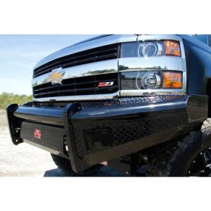 Fab Fours - Fab Fours CH08-S2061-1 Black Steel Front Bumper for Chevy Silverado 2500HD/3500 2007-2010 - Image 2