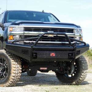 Fab Fours - Fab Fours CH11-S2762-1 Black Steel Front Bumper with Pre-Runner Guard for Chevy Silverado 2500HD/3500 2011-2014 - Image 3