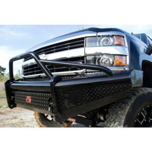Fab Fours - Fab Fours CH11-S2762-1 Black Steel Front Bumper with Pre-Runner Guard for Chevy Silverado 2500HD/3500 2011-2014 - Image 4