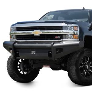 Fab Fours - Fab Fours CH05-Q1361-1 Black Steel Elite Smooth Front Bumper for Chevy Silverado 2500HD/3500 2003-2006 - Image 2