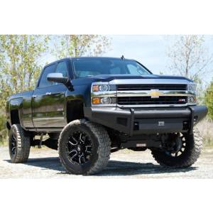 Fab Fours - Fab Fours CH08-Q2061-1 Black Steel Elite Smooth Front Bumper for Chevy Silverado 2500HD/3500 2007-2010 - Image 3