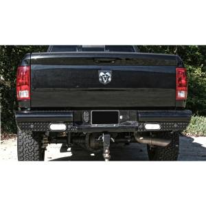 All Bumpers - Fab Fours - Fab Fours DR10-T2950-1 Black Steel Rear Bumper for Dodge Ram 2500/3500 2010-2018