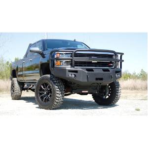 Fab Fours - Fab Fours CH14-A3050-1 Premium Winch Front Bumper with Grille Guard for Chevy Silverado 2500HD/3500 2015-2019 - Image 2
