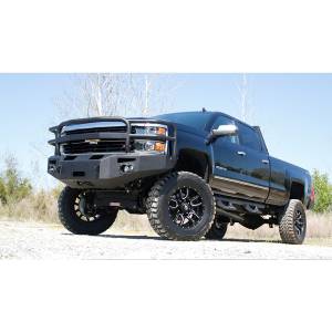 Fab Fours - Fab Fours CH14-A3050-1 Premium Winch Front Bumper with Grille Guard for Chevy Silverado 2500HD/3500 2015-2019 - Image 3