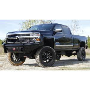 Fab Fours - Fab Fours CH14-S3062-1 Black Steel Front Bumper with Pre-Runner Guard for Chevy Silverado 2500HD/3500 2015-2019 - Image 2