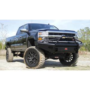 Fab Fours - Fab Fours CH14-S3062-1 Black Steel Front Bumper with Pre-Runner Guard for Chevy Silverado 2500HD/3500 2015-2019 - Image 3
