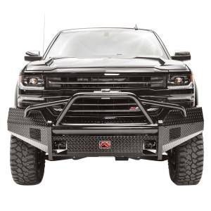 Shop Bumpers By Vehicle - Fab Fours - Fab Fours CS16-K3862-1 Black Steel Front Bumper with Pre-Runner Guard for Chevy Silverado 1500 2016-2018