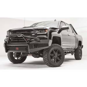 Fab Fours - Fab Fours CS16-K3862-1 Black Steel Front Bumper with Pre-Runner Guard for Chevy Silverado 1500 2016-2018 - Image 2