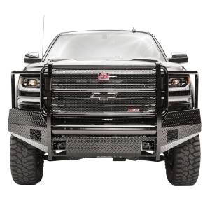 Fab Fours - Fab Fours CS16-K3860-1 Black Steel Front Bumper with Grille Guard for Chevy Silverado 1500 2016-2018 - Image 1