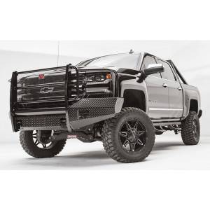 Fab Fours - Fab Fours CS16-K3860-1 Black Steel Front Bumper with Grille Guard for Chevy Silverado 1500 2016-2018 - Image 2
