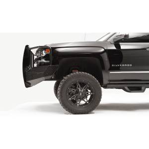Fab Fours - Fab Fours CS16-K3860-1 Black Steel Front Bumper with Grille Guard for Chevy Silverado 1500 2016-2018 - Image 3