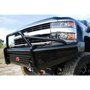 Fab Fours - Fab Fours CH08-S2062-1 Black Steel Front Bumper with Pre-Runner Guard for Chevy Silverado 2500HD/3500 2007-2010 - Image 4