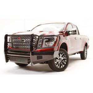 Fab Fours - Fab Fours NT16-K3760-1 Black Steel Front Bumper with Grille Guard for Nissan Titan XD 2016-2021 - Image 2