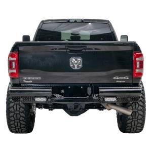 Exterior Accessories - Bumpers - Fab Fours - Fab Fours DR19-T4450-1 Black Steel Rear Bumper for Dodge Ram 2500/3500 2019-2022