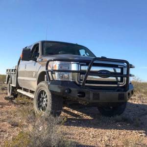 Tough Country - Evolution Front Bumper - Tough Country - Tough Country EFR2017FALW-BLKWKL Evolution Front Bumper Full Top with Grille Guard for Ford F250/F350 2017-2022