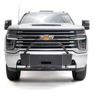 Exterior Accessories - Winch Mount | Hidden Winch Bumpers - Fab Fours - Fab Fours CH20-N4960-1 Large Frame Winch Mount for Chevy Silverado 2500HD/3500 2020-2022