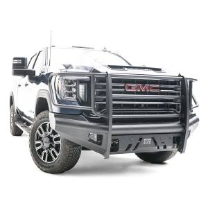 Fab Fours - Fab Fours GM20-Q5060-1 Black Steel Elite Front Bumper with Full Grill Guard for GMC Sierra 2500HD/3500 2020-2022 - Image 2