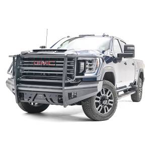 Fab Fours - Fab Fours GM20-Q5060-1 Black Steel Elite Front Bumper with Full Grill Guard for GMC Sierra 2500HD/3500 2020-2022 - Image 3