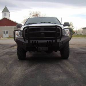 Throttle Down Kustoms - Throttle Down Kustoms BGRIL0608D1500 Front Bumper with Grille Guard for Dodge Ram 1500 2006-2008 - Image 2