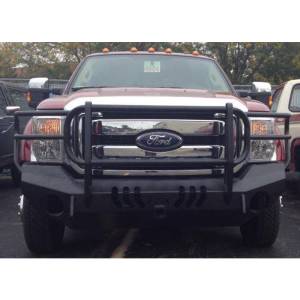 Throttle Down Kustoms - Throttle Down Kustoms BGRIL1116F Front Bumper with Grille Guard for Ford F250/F350/F450/F550 2011-2016 - Image 3