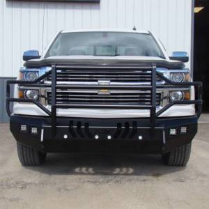 Throttle Down Kustoms - Throttle Down Kustoms BGRIL1415CH1500 Front Bumper with Grille Guard for Chevy Silverado 1500 2014-2015 - Image 3