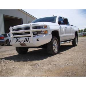 Throttle Down Kustoms - Throttle Down Kustoms BGRIL1517CH Front Bumper with Grille Guard for Chevy Silverado 2500HD/3500 2015-2018 - Image 2