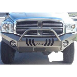 Throttle Down Kustoms - Throttle Down Kustoms BPUSH0608D1500 Front Bumper with Push Bar for Dodge Ram 1500 2006-2008 - Image 2