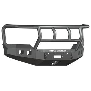 Road Armor 215R2B Stealth Winch Front Bumper with Titan II Guard and Square Light Holes for GMC Sierra 2500HD/3500 2015-2019