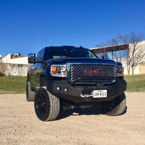 Road Armor - Road Armor 215R4B Stealth Winch Front Bumper with Pre-Runner Guard and Square Light Holes for GMC Sierra 2500HD/3500 2015-2019 - Image 2