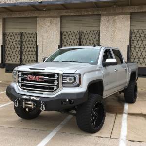 Road Armor - Road Armor 2161F0B Stealth Winch Front Bumper with Square Light Holes for GMC Sierra 1500 2016-2018 - Image 2