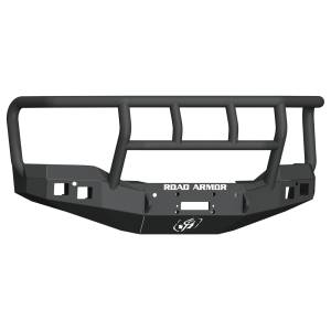 Road Armor 2161F2B Stealth Winch Front Bumper with Titan II Guard and Square Light Holes for GMC Sierra 1500 2016-2017