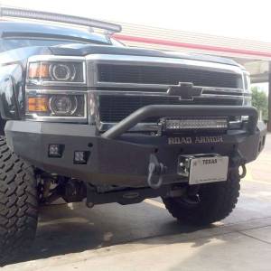 Road Armor - Road Armor 314R4B Stealth Winch Front Bumper with Pre-Runner Guard and Square Light Holes for Chevy Silverado 1500 2014-2015 - Image 5
