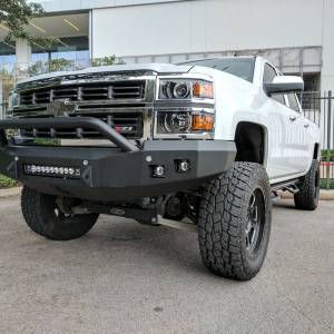 Road Armor - Road Armor 314R4B-NW Stealth Non-Winch Front Bumper with Pre-Runner Guard and Square Light Holes for Chevy Silverado 1500 2014-2015 - Image 2
