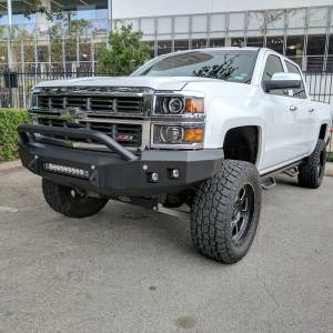 Road Armor - Road Armor 314R4B-NW Stealth Non-Winch Front Bumper with Pre-Runner Guard and Square Light Holes for Chevy Silverado 1500 2014-2015 - Image 3