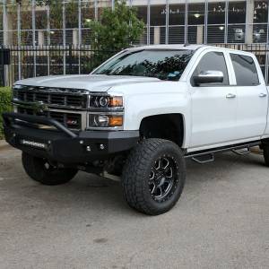 Road Armor - Road Armor 314R4B-NW Stealth Non-Winch Front Bumper with Pre-Runner Guard and Square Light Holes for Chevy Silverado 1500 2014-2015 - Image 4