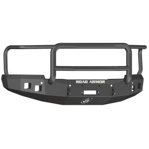 Road Armor 314R5B Stealth Winch Front Bumper with Lonestar Guard and Square Light Holes for Chevy Silverado 1500 2014-2015