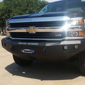 Road Armor - Road Armor 315R0B Stealth Winch Front Bumper with Square Light Holes for Chevy Silverado 2500HD/3500 2015-2019 - Image 2