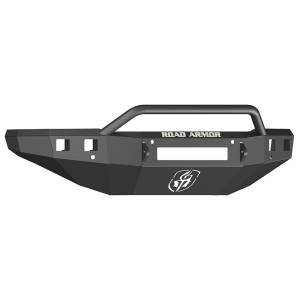 Shop Bumpers By Vehicle - Chevy Silverado 2500/3500 - Road Armor - Road Armor 315R4B-NW Stealth Non-Winch Front Bumper with Pre-Runner Guard and Square Light Holes for Chevy Silverado 2500HD/3500 2015-2019