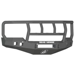 Road Armor 316R2B-NW Stealth Non-Winch Front Bumper with Titan II Guard and Square Light Holes for Chevy Silverado 1500 2016-2018
