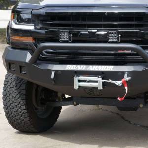 Road Armor - Road Armor 316R4B Stealth Winch Front Bumper with Pre-Runner Guard and Square Light Holes for Chevy Silverado 1500 2016-2018 - Image 3
